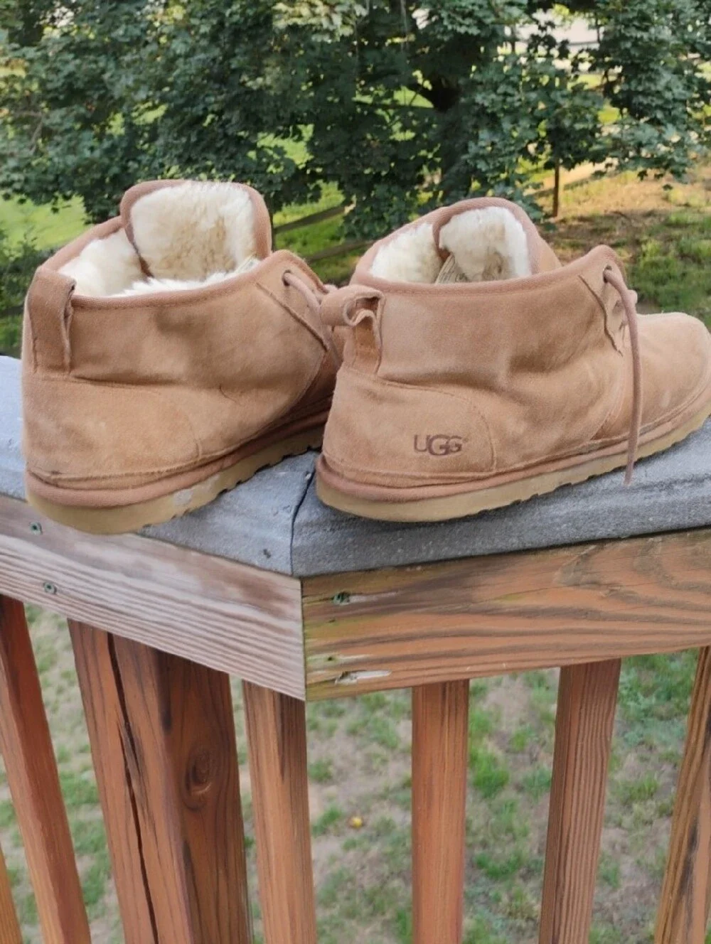 🔥UGG Men's Neumel Suede Chukka Boots Chestnut Gorpcore Good Condition Size 11